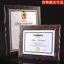 Wooden Certificate Photo Frame a4A 5 award honor for the Acrylic Wall Prize display business license wooden frame