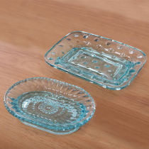 European ins style transparent soap box creative bathroom toilet soap box large glass soap tray
