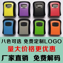 Outdoor rainproof password key box storage box wall-mounted door company door backup emergency room card storage