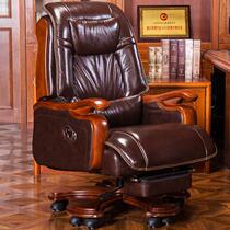 Luxury boss chair reclining office chair high class chair lift cowhide computer chair massage swivel chair