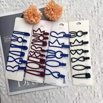 Klein Blue Display White Hairpin Suit Pins Sweet edge clip BB clip Pure Color Sensation Card side lined