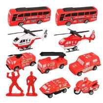 Fire Rescue Car Model Suit Combined Self-Genesis Scene Toy Children Hot Pin Cargo Source Simulation Fire Truck