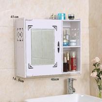 Small-sized bathroom mirror cabinet wall-mounted toilet mirror box toilet mirror with shelf economic storage