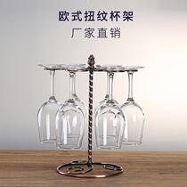 Factory Direct New Eu Style Red Wine Glass Shelf Red Wine Rack Pendulum Pieces Iron Art Wine Glass Shelf Hanging High Foot Cup Shelf