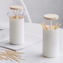 Cotton sign box automatic pop-up toothpick box home personality creative press toothpick tube home high-end hotel Nordic