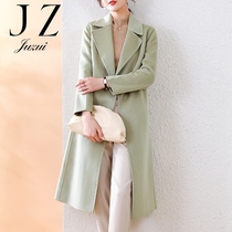 Jiuzi Womens Dress Clear Cabin Discount 100% Wool Coat 2021 Autumn Winter New Double Face Cashmere Jacket With Long jacket