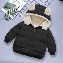 Winter childrens boys and girls down cotton clothes hooded mens and womens cotton padded jacket small childrens cotton clothes baby clothes bread clothes
