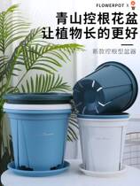 Plastic Qingshan basin control root flower pot without rotten green carrot thick gallon flower pot creative personality plastic flower pot