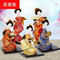12-inch Japanese doll decoration traditional craft silk doll desktop decoration Japanese squatting kneeling posture