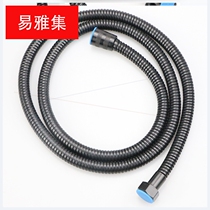 Suitable for black paint stainless steel shower encrypted shower tube copper cap 4 points shower hose