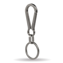 Sturdy and durable Titanium alloy mens waist hanging keychain Simple pendant Car chain Key ring ring with bottle opener