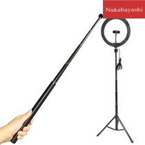 Infill light floor bracket integrated detachable retractable portable tripod mobile phone floor selfie pole holder