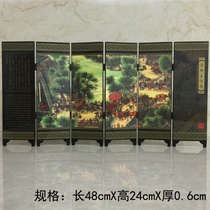  Lacquerware small screen Qingming Shanghe Map Tourist scenic area Handicraft screen bookstore Gift shop