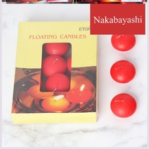 Tea wax Romantic floating wax water float candle Floating candle Raw pair table White candle color box 12 sets
