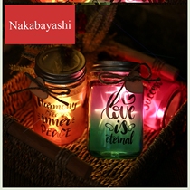 E Romantic Halloween props Glass bottle lights Glowing lights Wishing bottle ornaments ins photo props