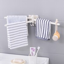No trace sticking stick rotating towel rack kitchen rag rack toilet non-perforated towel bar towel hanging