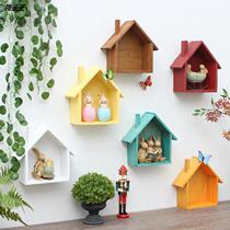 American Countryside Retro Colorful Little House Bedroom Room Doorway Wall Containing Shelf Wall-mounted Adornment