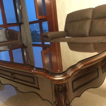 Tempered glass custom customized desktop glass plate dining table coffee table glass table surface mat household tempered glass desktop