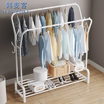  Clothes rack floor thickening and thickening simple wardrobe iron shelf storage cabinet Bedroom hanging wardrobe dormitory storage rack