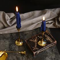 Nordic style light luxury metal candlestick ornaments romantic retro coffee Western restaurant aromatherapy candles decorations