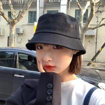 Fisherman hat female small fresh Korean version of Joker Japanese summer thin sun shade basin cap short brim black hat