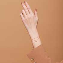 Sterling silver four-leaf clover bracelet female 18K rose gold light luxury niche design sense ins summer simple best friend birthday gift