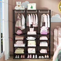 Childrens wardrobe rental room clothes storage cabinet lockers home bedroom baby clothes small wardrobe hanging wardrobe