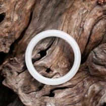 Long Zijia recommended natural white jade bracelet ring mouth 57mm-64mm