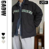 Winter new American letter printing craft cotton coat coat men and women Japanese couple retro loose Joker cotton suit