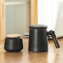 Ceramic tea cup Tea water separation creative personal office men and women with lid filter tea cup custom logo