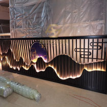 Stainless Steel Screen Modern Lights Background Wall Titanium Gold Entrance Hall Courtyard Landscaped Metal Products Customize