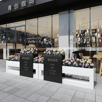 Outdoor iron planting flower box combination Sales Department Commercial Street Square partition flower trough courtyard creative flower bed bonsai