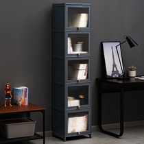 Narrow seam bookshelves landing minimal living room cabinet household locker with door clamp locker