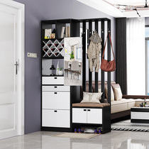Solid wood partition cabinet Hall Cabinet screen shoe cabinet door Hall entrance coat rack decoration cabinet Wall High cabinet