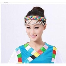 Tibetan dance headdress Tibetan dance performance headdress Tibetan men and women Tibetan costume headdress