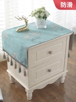 Nightstand cover cloth small table non-slip and dust-proof TV cabinet cover cloth Chenille Nordic cloth square towel nightstand cover Europe