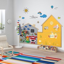 Building block graffiti blackboard wall baby blackboard wall home childrens room wall mounted magnetic dust-free Creative Wall toy building block wall compatible with Lego