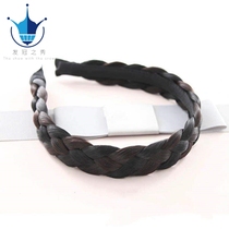 New wig hair band two-tone wide-brimmed braided braided hairband double-layer fashion Korean edition jewelry hair accessories