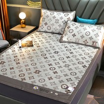2022 new ice silk cool mat machine washable rattan mat folding childrens kindergarten lunchtime students dormitory home pure