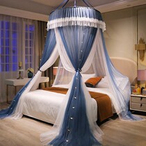 2022 new dome mosquito nets to be fitted with double layer yarn princess Winds ceiling floor bed curtain one-piece home