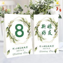 Seat card wedding table card custom creative wedding table card guest card wedding banquet wedding table number seat double-sided table card