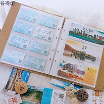 Movie tickets ticket collection books train and plane travel tickets couple photo albums anniversary albums favorites protection books storage money books collection cards ticket card books large-capacity commemorative inserts