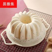 DIY bread west point silicone mold Fancy color point Chiffon cake mold embedded stainless steel iron ring modeling baking