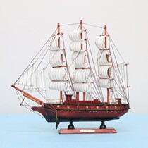 Factory selling creative business home opening gift sailing boat pine ornaments handicraft wholesale 33cm sailing boat