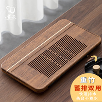 Solid Wood tea tray household small simple modern drawer type water storage Tea Sea kung fu tea table drainage bamboo tea tray