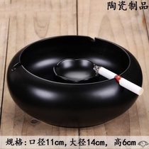 Decorated Korean version of anti-fall smoking household ashtray smoke office cafe without small sink black restaurant