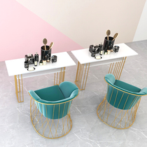 Nail table and chair Single double small net red Simple modern Nordic marble countertop Nail table table and chair set