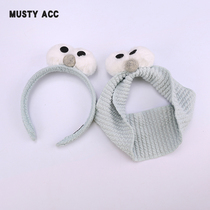 Hair band female face wash head band Sweet hair band selling cute rabbit ears cartoon hair hoop wash hair band cute