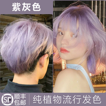 Purple gray hair dye mens pure plant milk taro purple hair dye cream own at home black purple 2021 popular color white