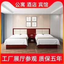 Kunming hotel furniture standard room full set of hostel bedside soft bag custom guest room hotel bed is 12 meters single person